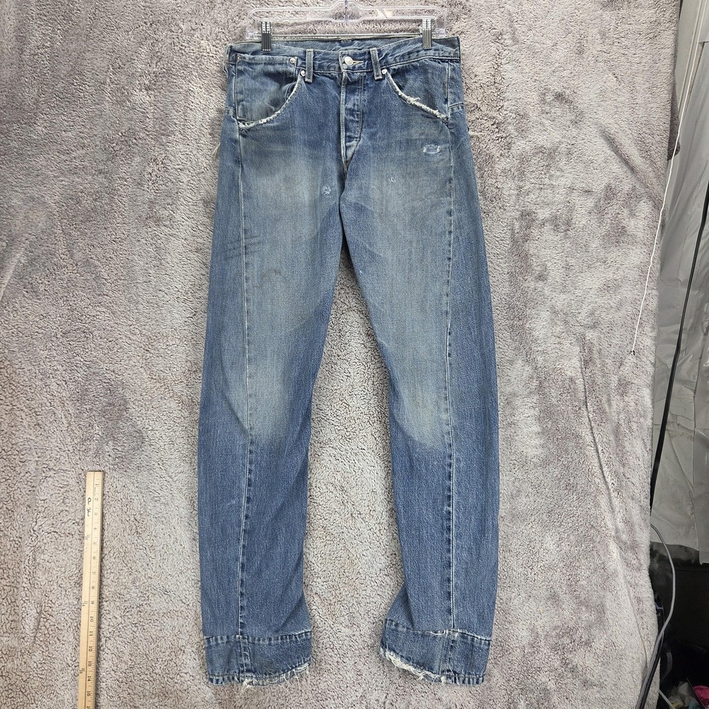 Vintage Levis Engineered Jeans Mens 32x34 Blue Twisted Button Fly Medium Wash